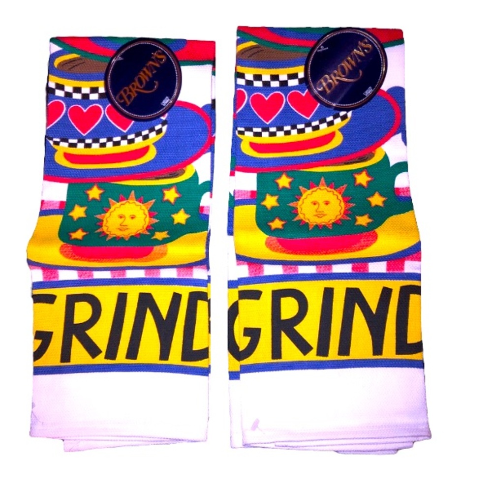NWT Coffee Art Kitchen Towels